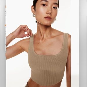 Babaton Sculpt Knit Squareneck Cropped Tank